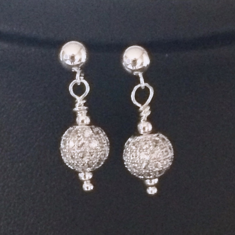 Sterling Silver crystal post earrings